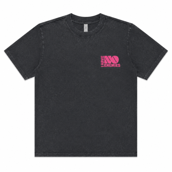 IHNE Wo's Essential Tee – Stone Wash/Pink