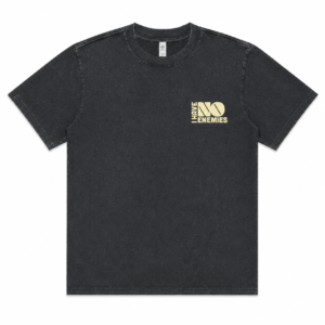 IHNE Wo's Essential Tee – Stone Wash/Jolly Yellow