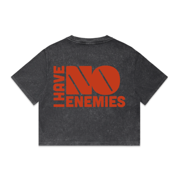 IHNE Crop Signature Tee – Blackstone/Terracotta