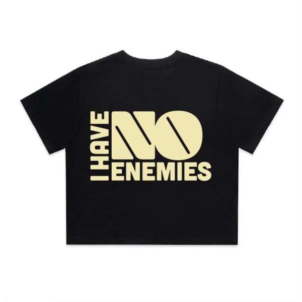 IHNE Crop Signature Tee – Black/Jolly Yellow